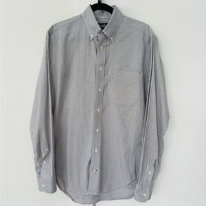 Crisp Gitman Bros Cotton striped button up shirt long sleeve size medium